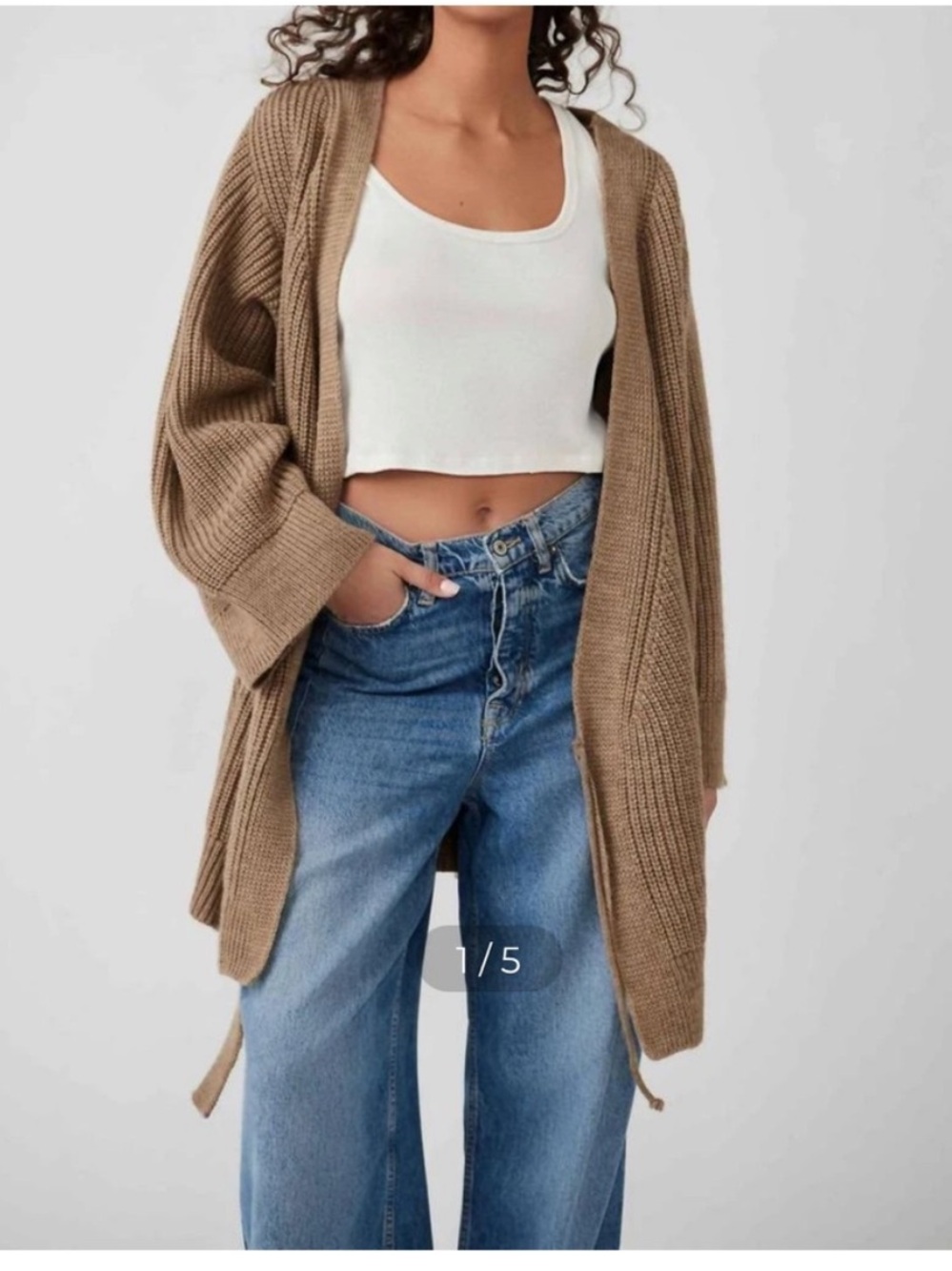 We The Free Tan obi Cardigan size XS